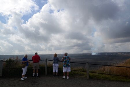 Kilauea Caldera Volcano National Park in Hawaii photo