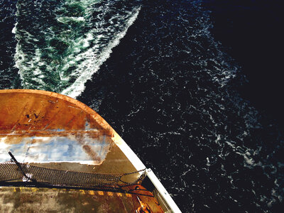 Aerial Boat Sea photo