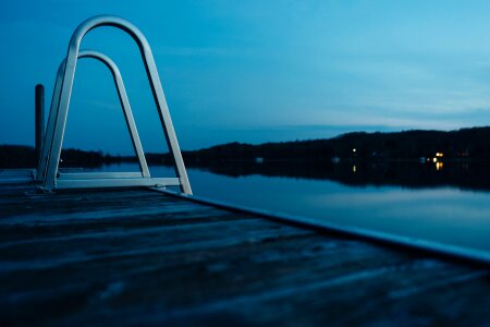 River Night Dock Steps
