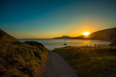 Worbarrow bay dorset bay sunset