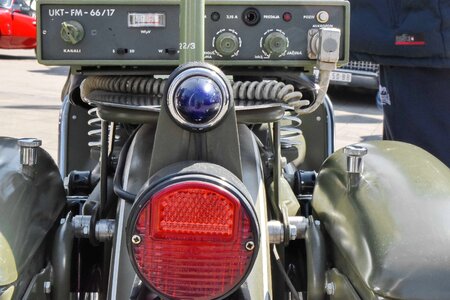 Military motorcycle old style photo