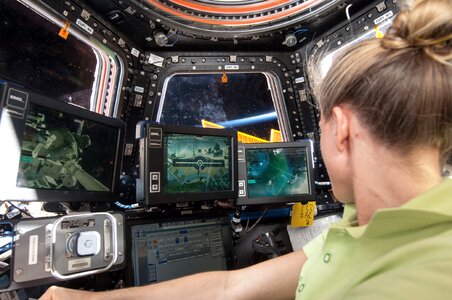 Robotics Workstation in the International Space Station photo