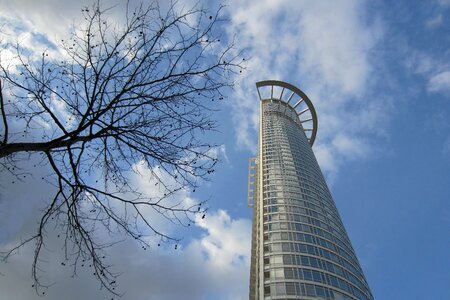Modern building modern high rise building frankfurt photo