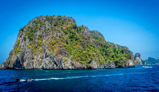 Water cliff ocean view photo