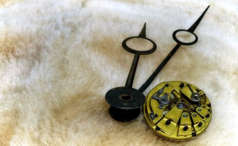 Antique clock mechanism photo