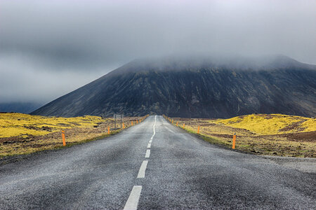 Mountain Road in Iceland photo