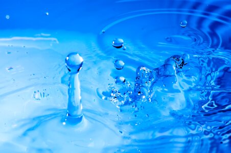 Droplets ripples splash photo