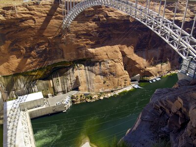Glen Canyon Dam on the Colorado River in northern Arizona photo