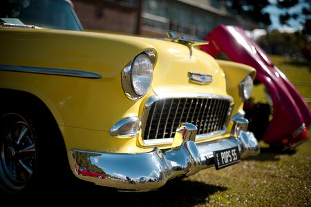 Front lid vintage car photo