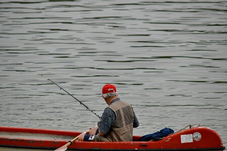 Fishing fishing boat man