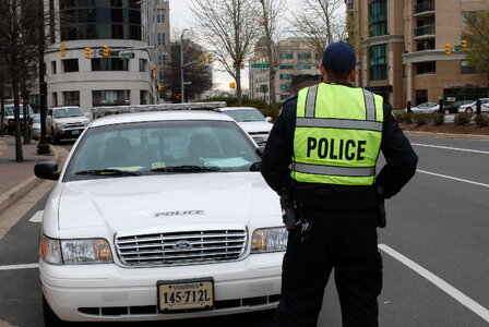 Police Officer, Back of vest photo