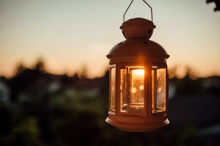 Dusk evening hanging photo