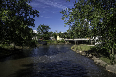River flowing through Belleville Park