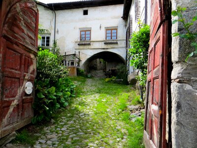 Dilapidated shabby building photo