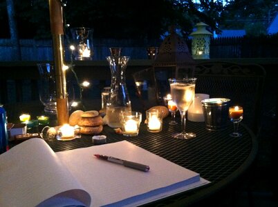 Glass romantic dining photo