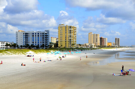 Beach and towers in Jacksonville, Florida photo
