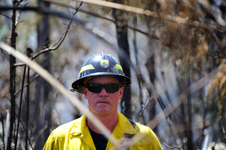 Employee works on a prescribed burn.