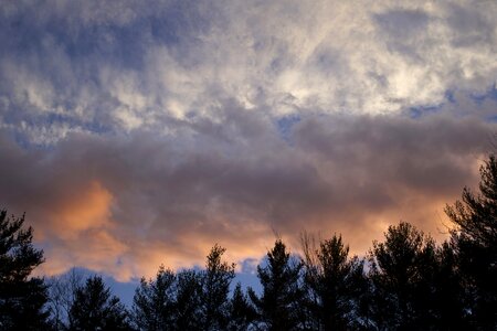 Clouds sky glow sunset photo