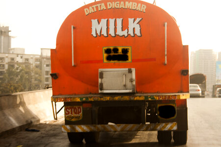 Milk Van On Road photo