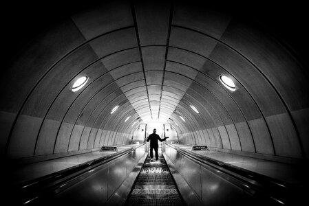 Subway Station city monochrome photo