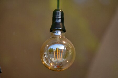 Glass light bulb lamp photo