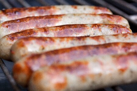 Bratwurst sausages barbecue photo