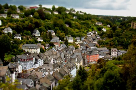 Tilt shift eifel hike photo