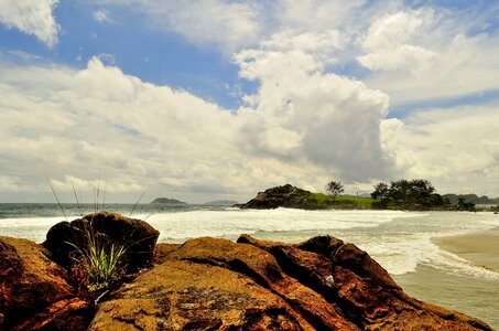 Beach blue sky cloud photo