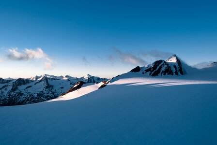 Fantastic evening winter landscape photo