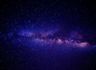 Milky Way and Starry Night Sky photo