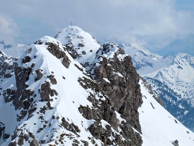 Summit mountain snow