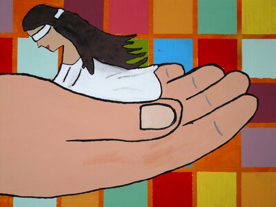Hand person woman