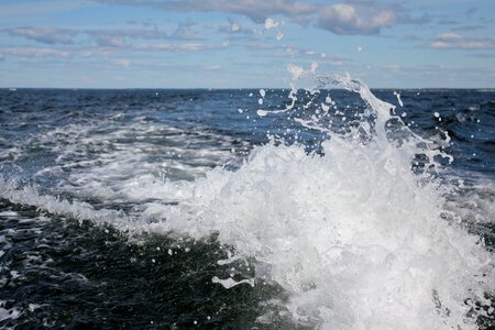 Clouds ocean splash