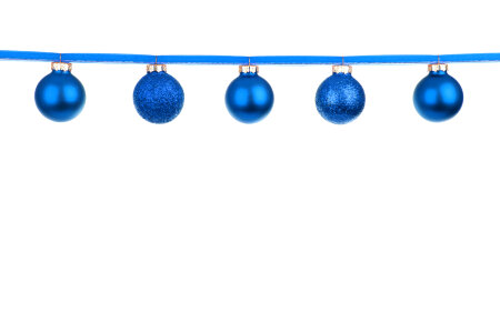 Blue Baubles On A Ribbon photo