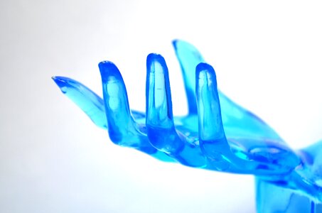 Art blue finger