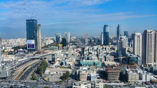 Urban Cityscape with buildings in Tel-Aviv, Israel