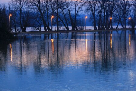 Evening twilight reflection photo