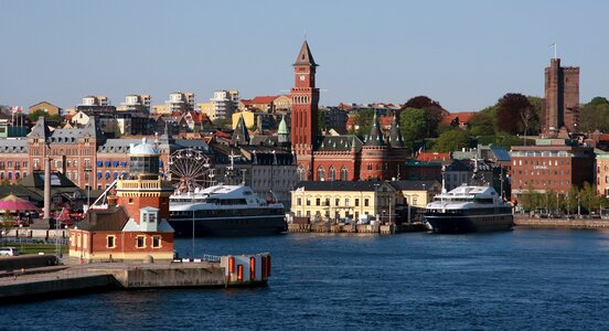 View of the City Hall Helsingborg in Sweden photo