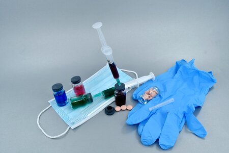 Medicine gloves science photo