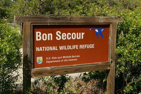 Bon Secour National Wildlife Refuge visitor center sign