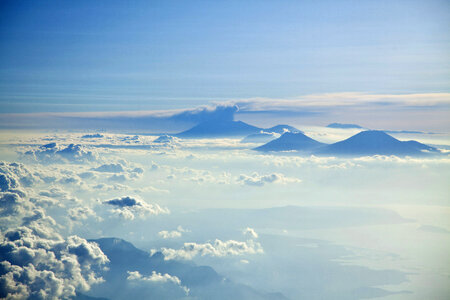 Skyscape above the Clouds in Indonesia photo