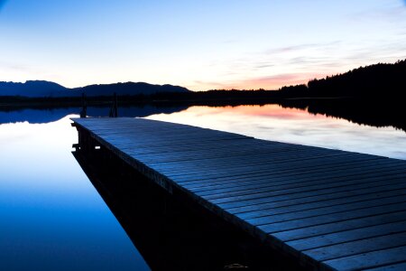 Romance on a pier of Lake photo