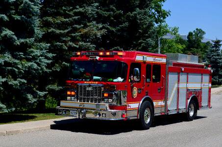 Fire engine of Markham Fire and Emergency Services in Ontario, Canada photo