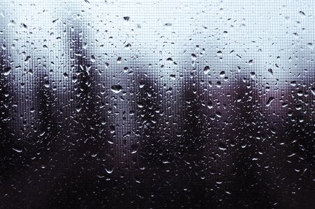 Weather rain drops glass