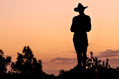 Standing hat evening photo