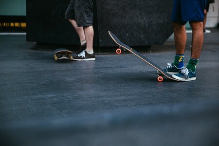 Stepping On Skateboard