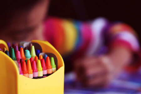 Color Crayons at School photo