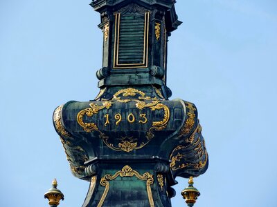 Arabesque baroque church tower photo