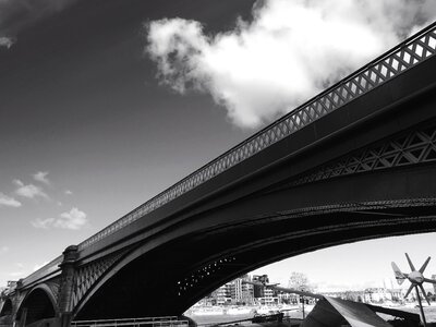 Black And White bridge cloud photo