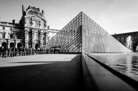 Louvre Pyramid Glass Pyramid Building Architecture photo